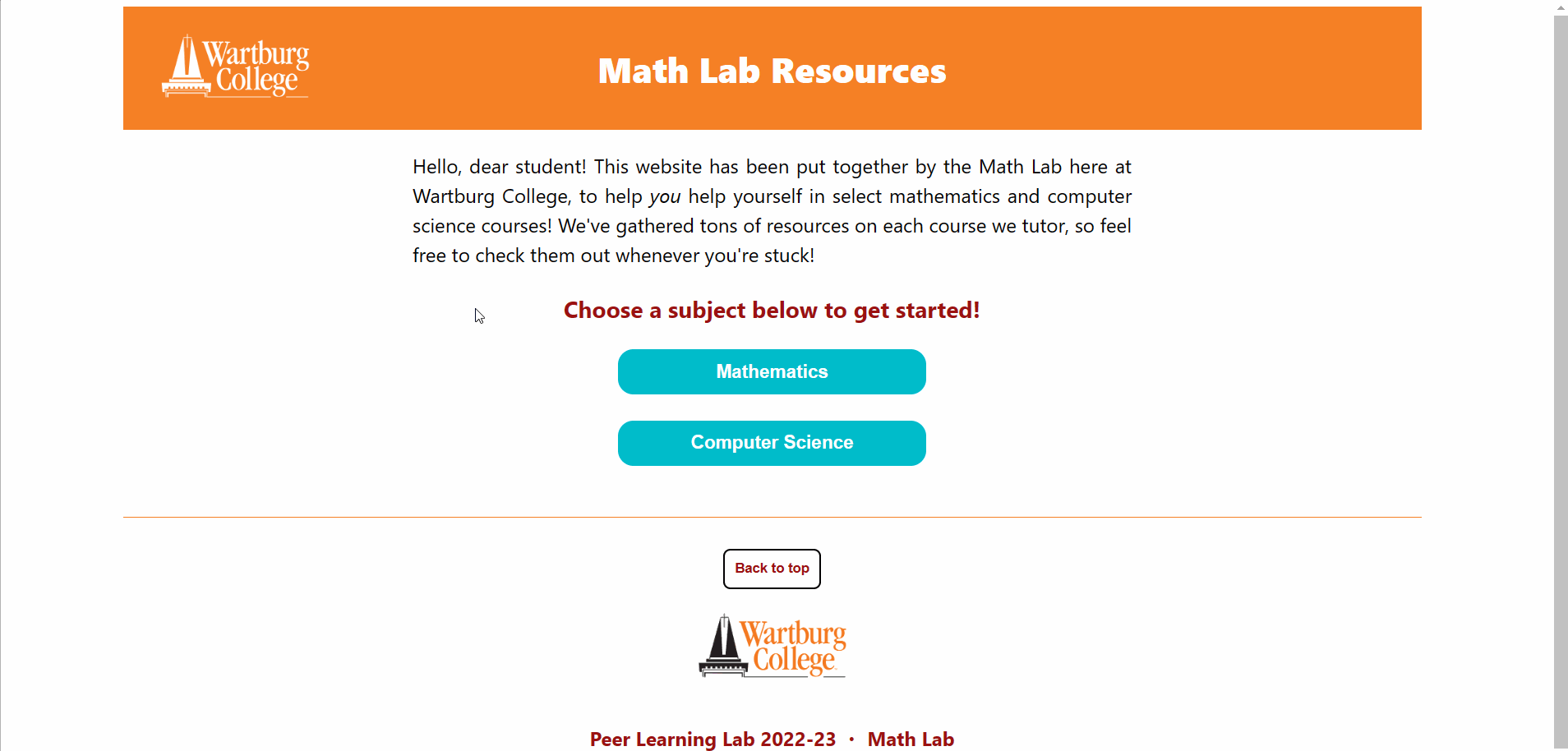 Math Lab Resources website gif walkthrough